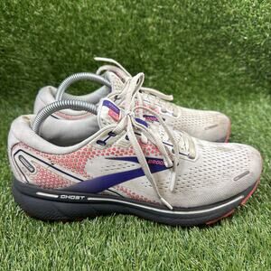 Brooks Womens Ghost 14 1203561B192 White Running Shoes Sneakers Size 9.5 B